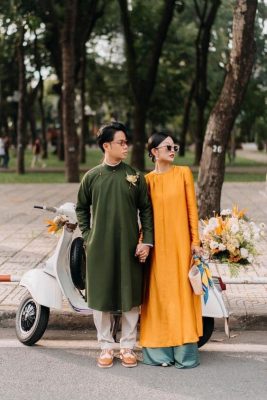 cách tạo dáng chụp ảnh tết cho các cặp đôi