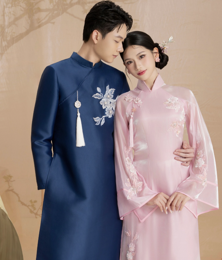Chụp ảnh couple áo dài trong studio 2026 đẹp sang và hiện đại